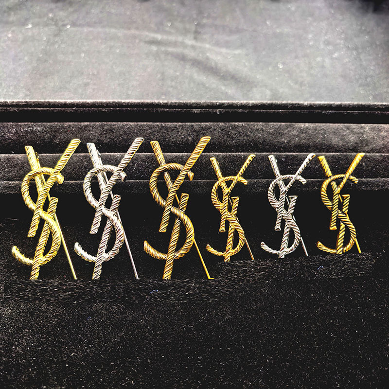 New High Version Shengjia Y Letter Brooch Vintage Women's All-match Personalized Poplar Forest High Fashion Jewelry