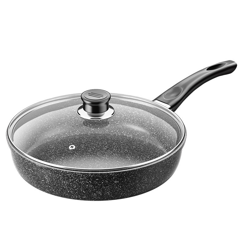 新しい麦飯石フライパンノンスティックパン家庭用キッチン平底ストーブなしパンケーキパン揚げ餃子パン|undefined