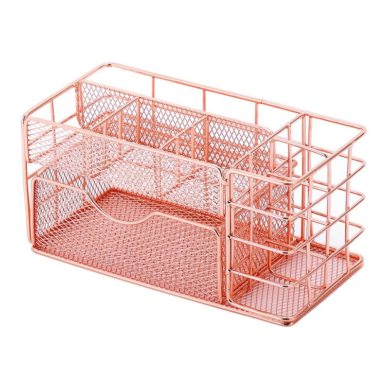Caja de almacenamiento de escritorio nórdica de metal de varias capas con cajones para suministros de oficina, almacenamiento de documentos, papelería, archivador y organizador de archivos.
