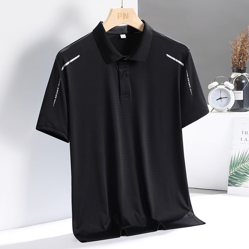 Camiseta de manga corta de verano de moda de hombre polo con solapa de verano de secado rápido de verano polo de manga corta de hombre