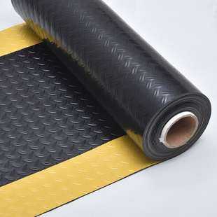 Anti-Static Floor Mat Pvc Yellow Warning Edge Factory Workshop Wear-Resistant Non-Slip High Temperature Resistant Odorless Non-Slip Wear-Resistant