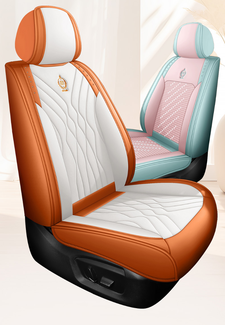 New Napa Full Leather Full Surround Car Seat Cover for All Seasons Ice Silk Car Universal Seat Cover