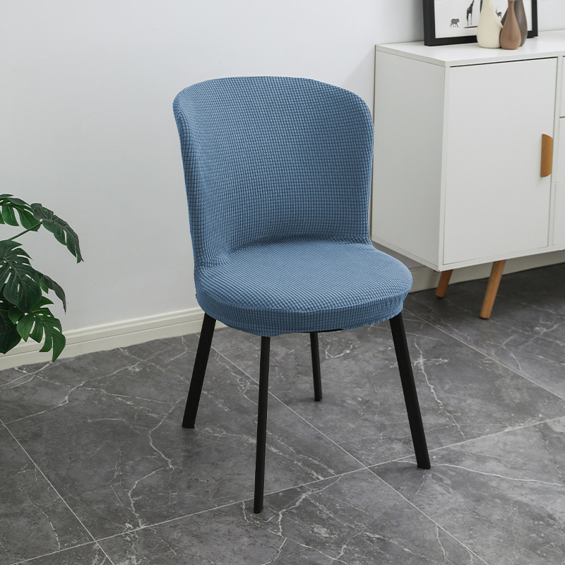 Funda de Silla Elástica de Terciopelo Grueso en Forma de Arco, Funda de Cojín Redonda, Funda de Silla, Funda Integrada para Respaldo de Silla de Restaurante