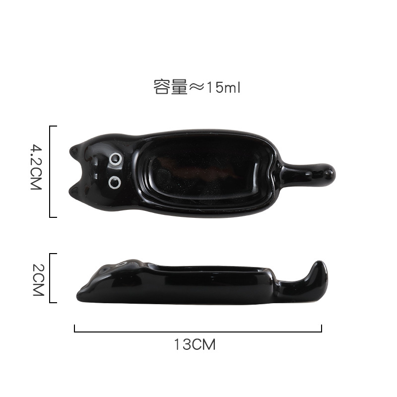 漫画の子犬のソースプレート家庭用セラミック高価値箸ホルダークリエイティブスナックプレート調味料プレート