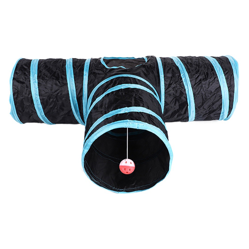 Transfronteriza nueva mascota gato Canal en forma de S túnel gato pista de mascotas taladro gato a través de rodar dragón gato Canal Gato Juguete