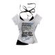 American Retro Vintage Neck Cotton Short-sleeved T-shirt Women's 2025 Summer Design Sweet and Spicy Short Top Trendy