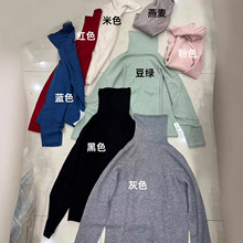 2025秋冬新款休闲细羊毛 高领堆堆领针织打底毛衣女批发N1BS19322