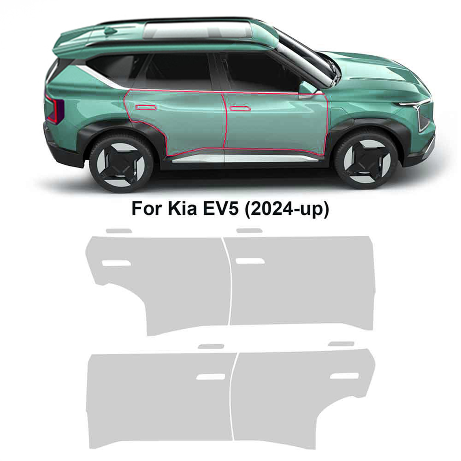 Cross-Border Exclusive Supply for Kia Ev5-24-25 Years Special Car Custom-Cut Tpu Self-Healing Car Paint Protection Film