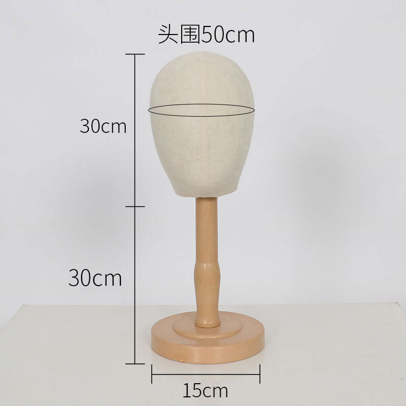 Maniquí de Cabeza para Sombreros y Pelucas de Plástico y Lino para Escaparate