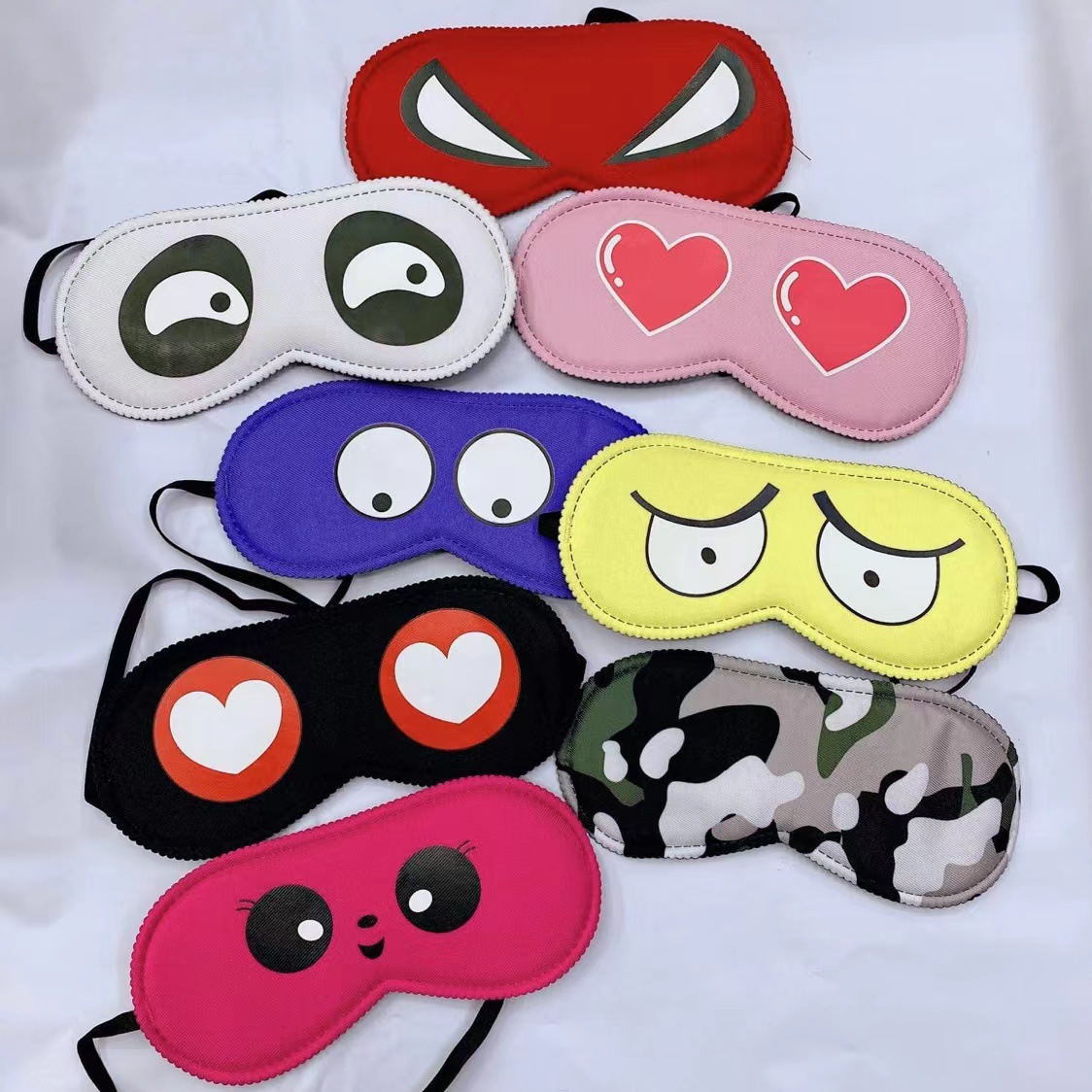 정사이즈 인쇄 아이 마스크 (무작위 패턴)