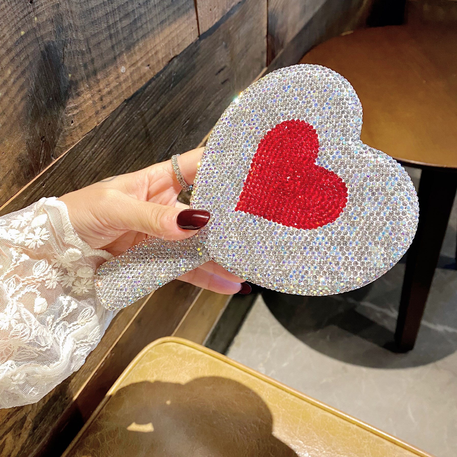 Simple Style Heart Shape Plastic Mirror 1 Piece display picture 3