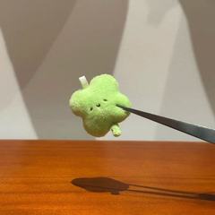 可爱毛绒微笑四叶草公仔挂件钥匙扣幸运挂饰小众简约书包包包挂饰