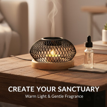 铁艺香薰炉暗黑网格设计室内香氛扩散器跨境香炉家居装饰摆件