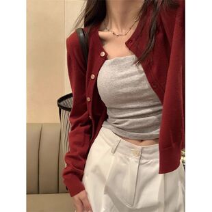Round Neck Knitwear for Women 2023 Autumn Soft, Skin-Friendly, Comfortable, Versatile, Fashionable, Loose, Slim, Long-Sleeved Top, Trendy