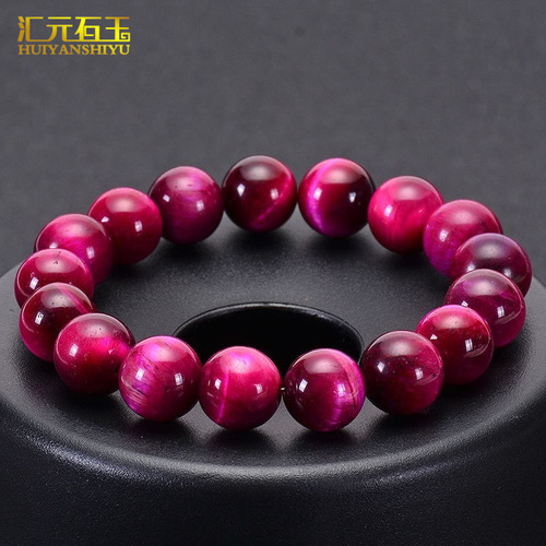 Multi-treasure crystal bracelet colorful green eagle eye stone rose red tiger eye garnet red agate jade jade bracelet