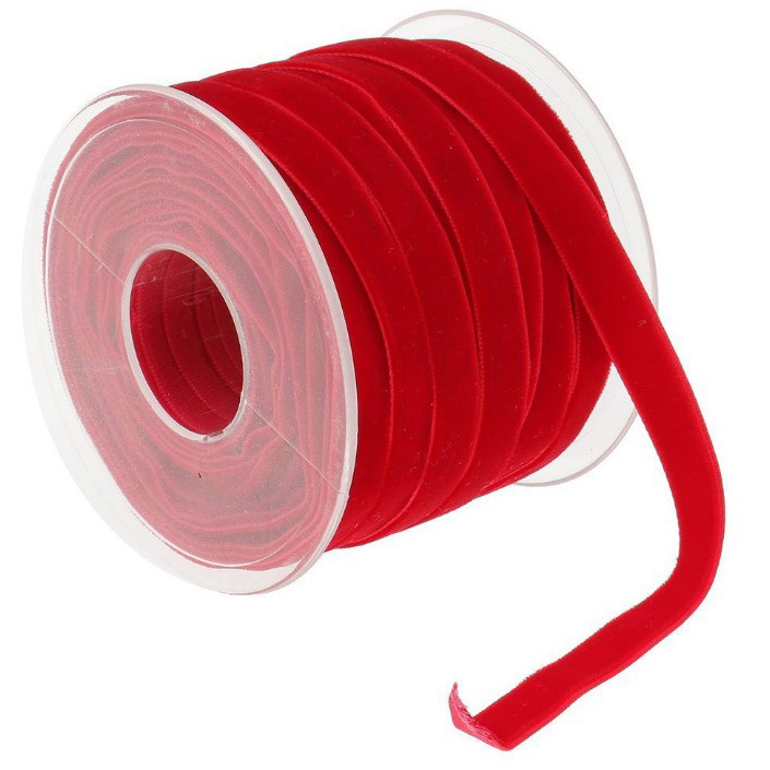 YZDIY 1cm banda de terciopelo unilateral ropa textil de nylon terciopelo correa de terciopelo collar cinta