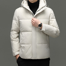 2025冬季新款保暖防寒潮流时尚休闲高端男士精品白鸭绒羽绒服外套