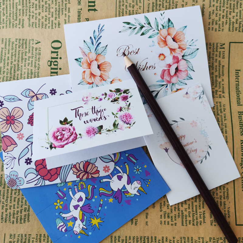 香味贺卡节日祝福贺卡跨境电商情人节鲜花贺卡烘焙蛋糕节日祝福卡