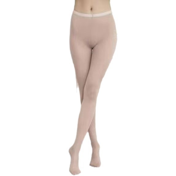 Verano delgado gran tamaño de cintura alta tela leggings negro pie pantalones anti-hock pantalones de tela de tela de tela de mujer