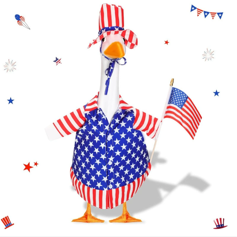 Amazon трансграничный бестселлер День независимости Америки костюм гуся тканевая одежда двор праздничное украшение одежда оптом