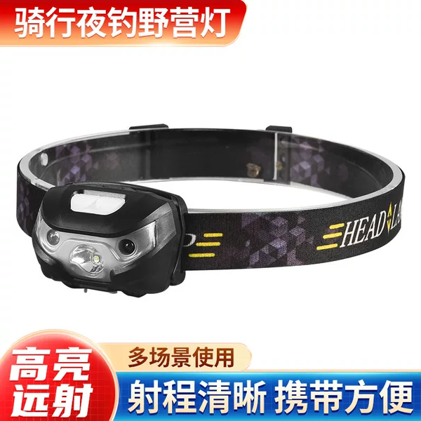 Mini Led Night Fishing Headlight, Lightweight Head-Mounted Sensor Type, Outdoor Sports Strong Light, Camping Style, Mountaineering and Fishing Special