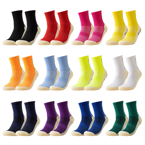 Slip-resistant professional thick towel sole sweat-absorbent and odor-preventive medium-length sports socks for yoga and basketball pressure socks