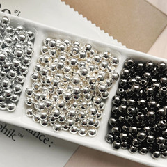 Plastic Colorful Electroplated Bead Jewelry Straight Hole Imitation Pearl Solid Color Separating Beads Mother-of-pearl Handmade DIY Clothing Accessories