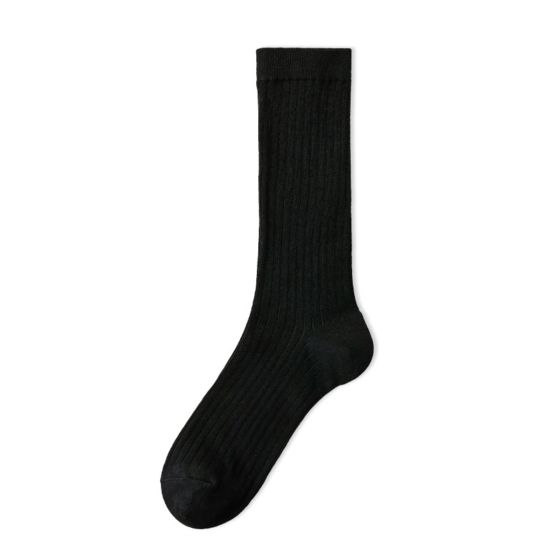 Silk summer thin white socks, mid-length