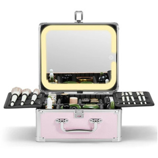 Led Makeup Mirror Fill-In Makeup Box Portable Rechargeable Beauty Storage Box Makeup Artist Recommended Home Set