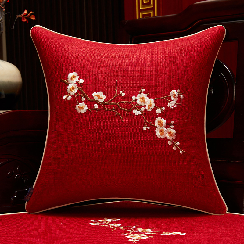 매화가지야윤-차이니즈 레드 [도리스 린넨 코트]