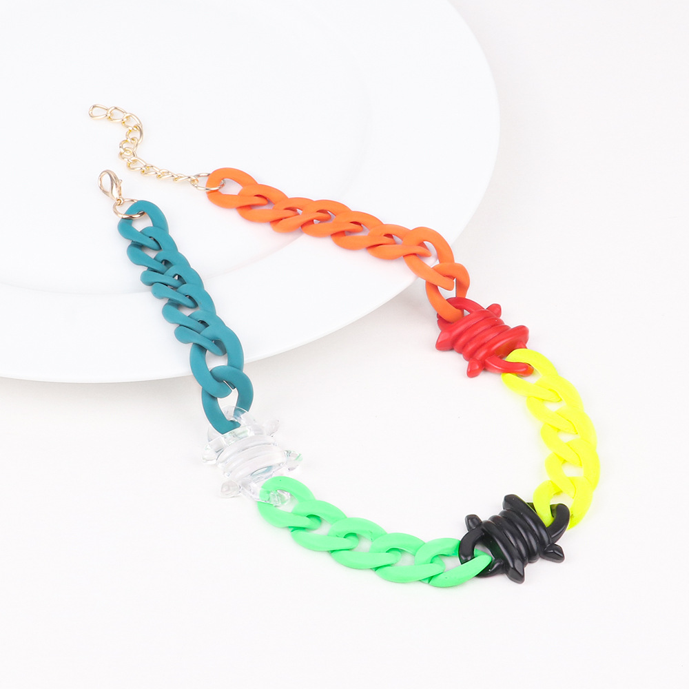 1 Piece Fashion Colorful Arylic Patchwork Unisex Choker