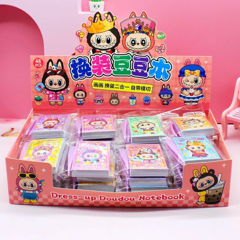 新しいサンリオドレスアップビーニーノートブック学生かわいいカピコロミミニポケットステッカーノートブックセット卸売|undefined