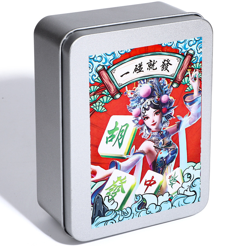 Tarjeta Mahjong 144 jugando a las cartas en casa Tarjeta de parque de alta apariencia tarjeta educativa jugando artefacto papel portátil Mahjong