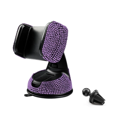 Mobile Phone Holder for Women, Other Automotive Interior Supplies - purple-diamond-bracket-clip