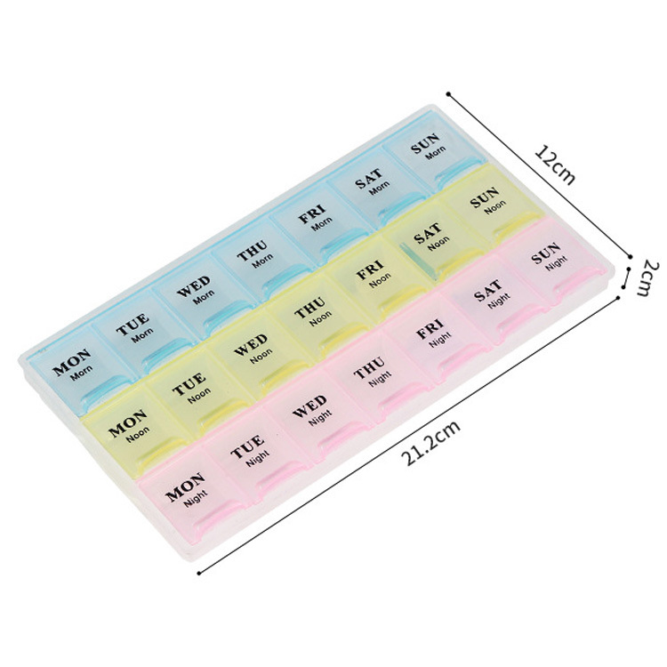 便宜的三排一周药盒 批发塑料星期药盒 药盒工厂直销