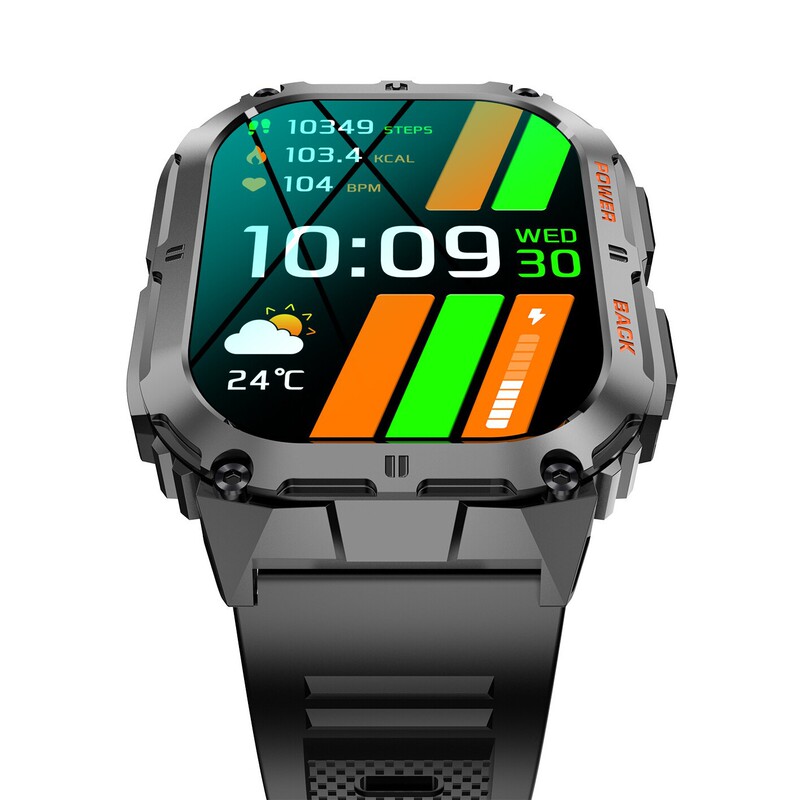 Smartwatch K61 Outdoor Rugged Bluetooth Calling Heart Rate Monitoring Sports Waterproof Multifunctional Huaqiangbei Smartwatch K61 Outdoor Rugged Bluetooth Calling Heart Rate Monitoring Sports Waterproof Multifunctional Huaqiangbei