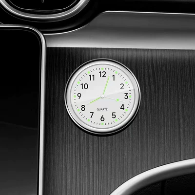 Car dial clock car motorcycle electric car waterproof high precision electronic watch high-grade tuyere quartz clock (Other Automotive Interior Supplies) - haoyue-white-2-pieces-of-adhesive-free-spare-battery