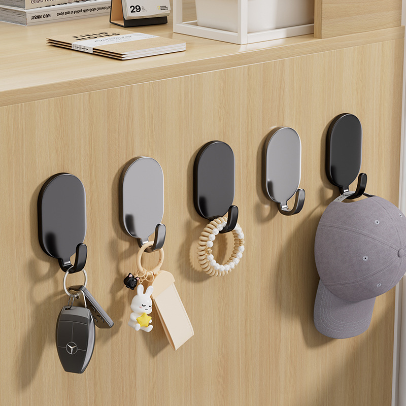 Hook, No Punching, Strong Load-Bearing Adhesive Wardrobe, Bathroom Door Behind Bathroom Door, Clothes Hanger, Traceless Adhesive Hook, Wall Hook