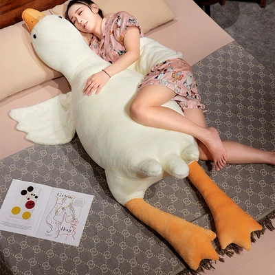 Big Goose Pillow Big White Goose Sleeping Pillow Plush Toy Doll Duck Doll Birthday Gift Wholesale Small Gifts (Oyuncaq yastıqlar) - big-white-goose-50cm