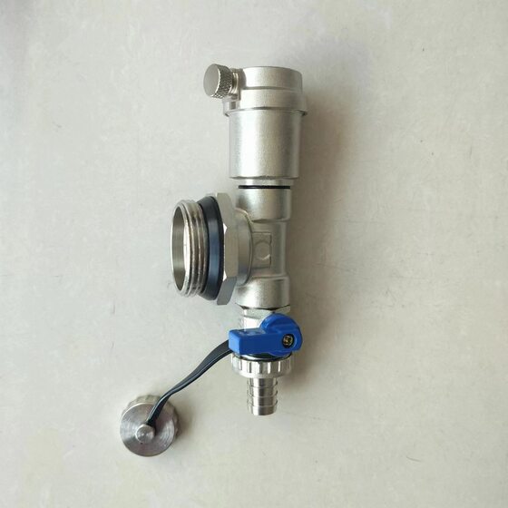 Large flow floor heating water separator 1.2 inch water separator engineering home decoration copper ball copper rod geothermal water collector set valve