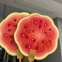 小紅書と同じスタイルの手描き風スイカ扇子、夏の涼しくて甘い扇子、親友へのギフト、ウォームアップ小道具扇子