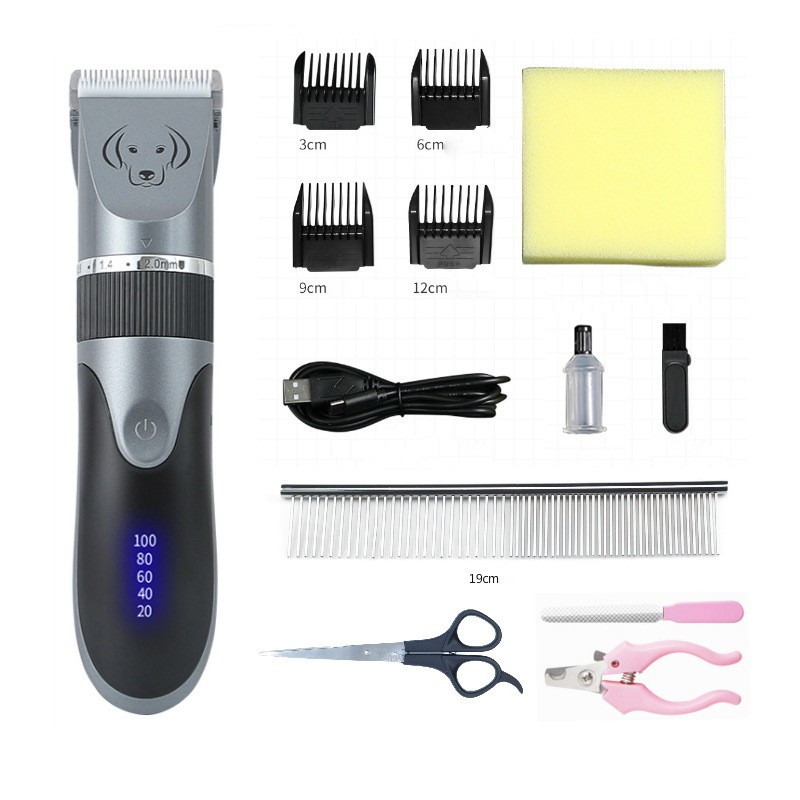 1082p 그레이 + 스틸 빗 가위 발톱깎이