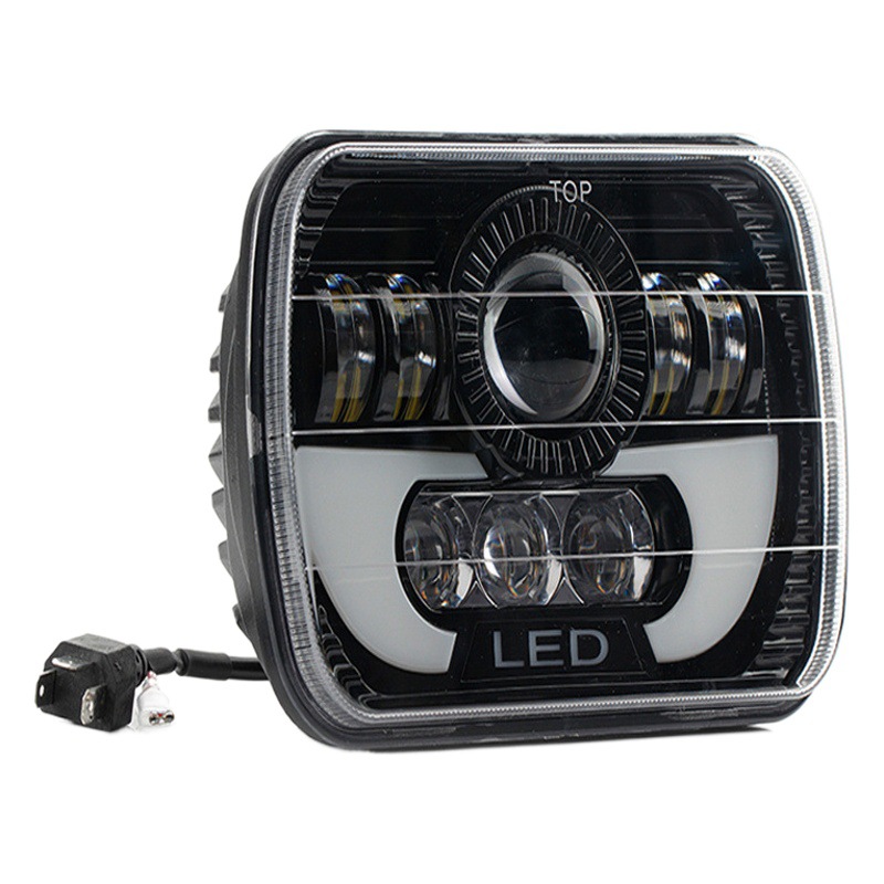5x7 luz cuadrada adecuada para jeep chenoji 7 pulgadas LED faro 6x7 lejos y cerca de la luz faro modificación fuera de la carretera
