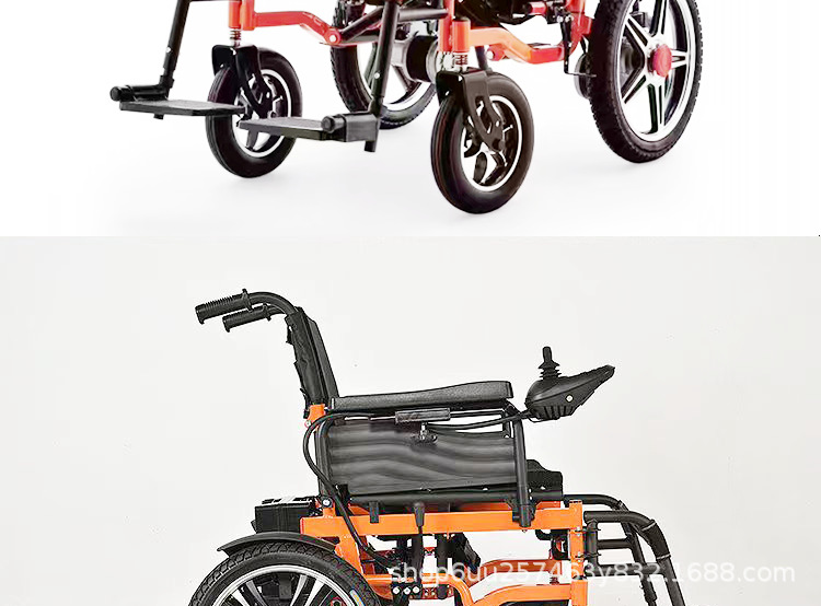 Electric wheelchair foldable four-wheel automatic intelligent wheelchair four-wheel scooter for the elderly disabled