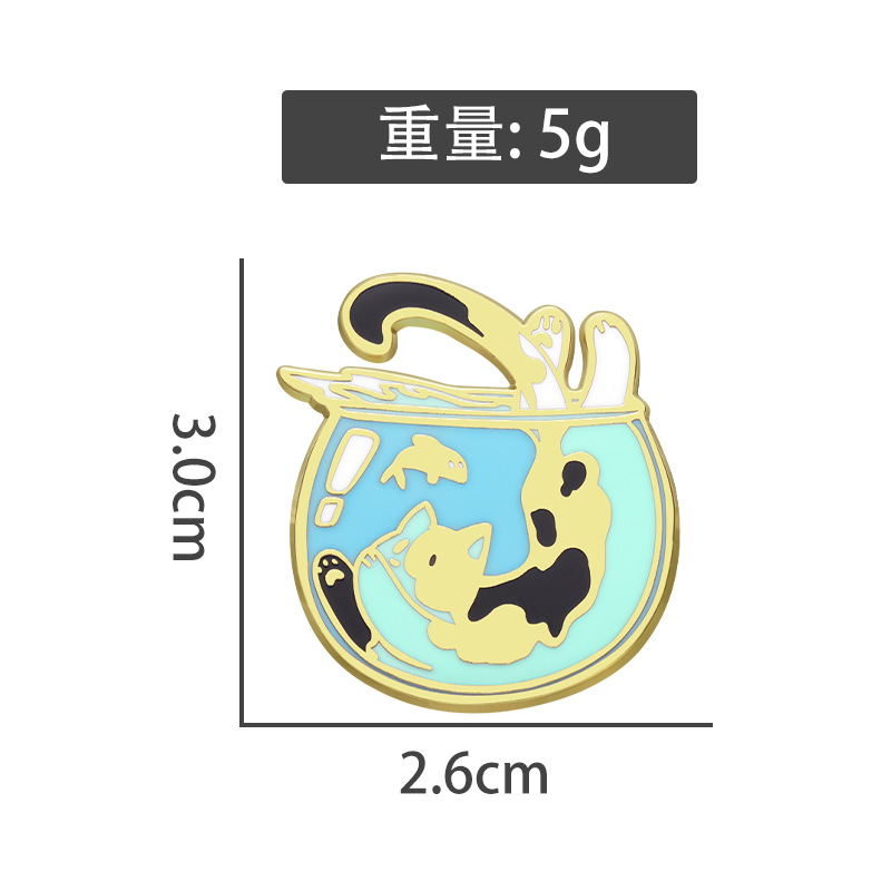 Cartoon creative high-end enamel badge small jewelry personalized exquisite English letters all-match decorative pin small gift