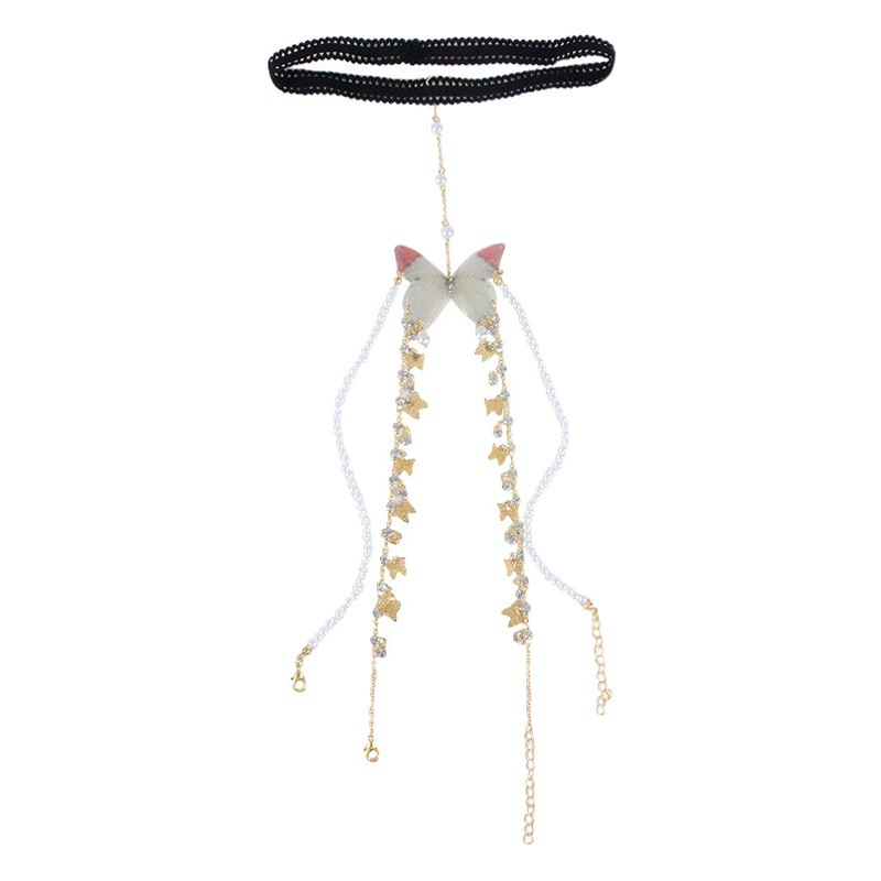 Бабочка Жемчужная Нога Цепь Модная личность