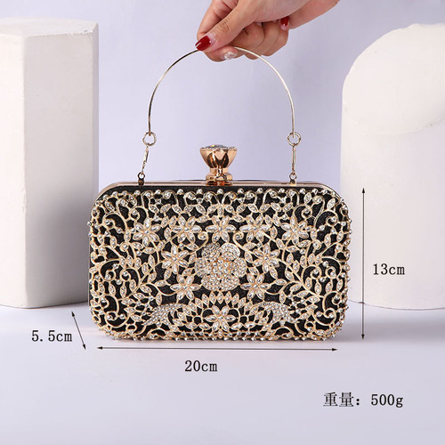 Cross-border new dinner bag European and American ladies handbag diamond-encrusted banquet clutch bag dress evening bag clutch