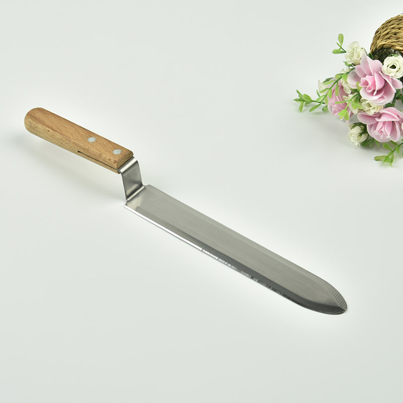 益蜂养蜂工具刀具不锈钢养蜂木柄割蜜刀割脾刀产地货源