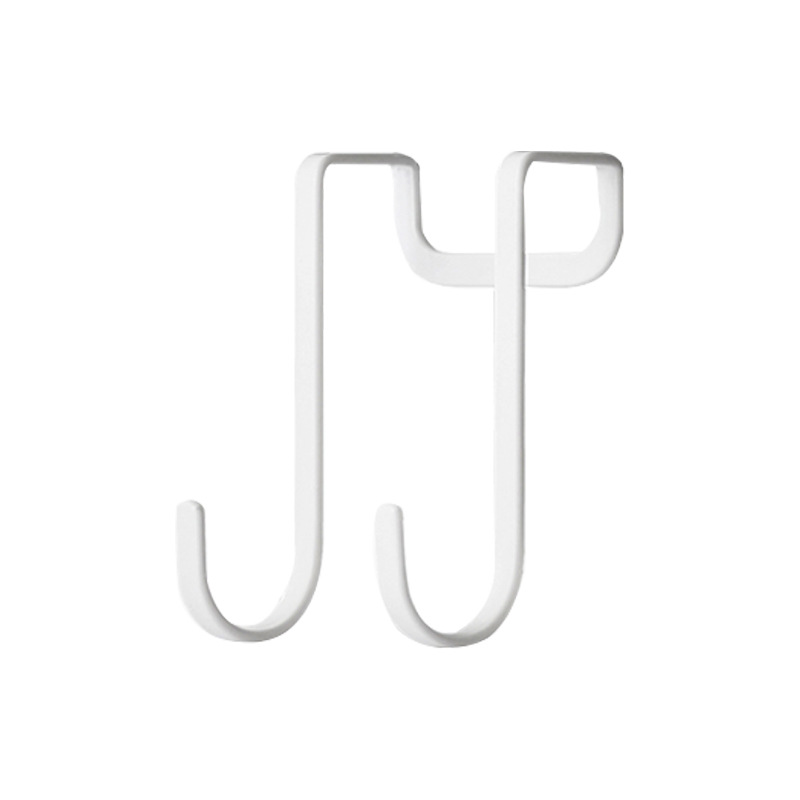 衣柜门钩子厨房橱柜门后免钉免打孔双挂钩现代简约门背式铁艺挂钩