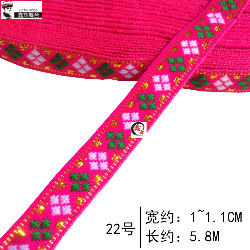 Cinta de Encaje Étnico de 1 cm de Malla Hexagonal y Polietileno para Artesanías